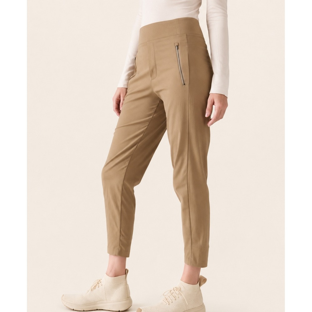 Athleta Trekkie North High Rise Joggers Tan Size 16 Ripstop Hiking Pants UPF - Picture 12 of 13